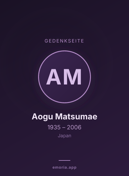 Gedenkportrait von Aogu Matsumae