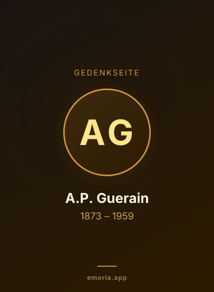Gedenkportrait von A.P. Guerain