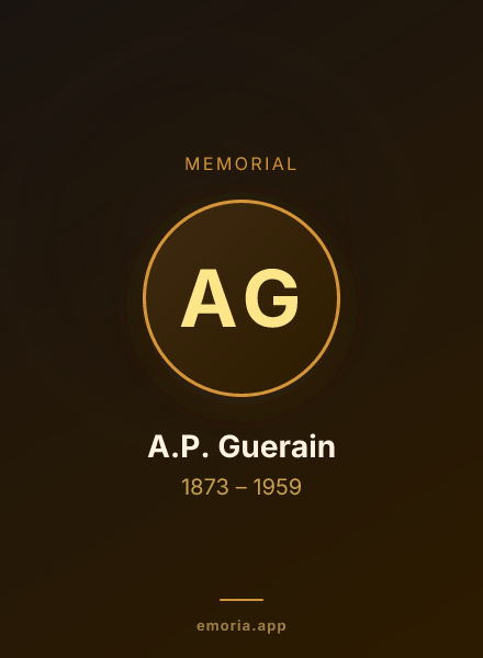 Memorial portrait of A.P. Guerain
