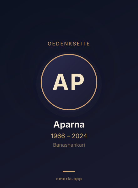Gedenkportrait von Aparna