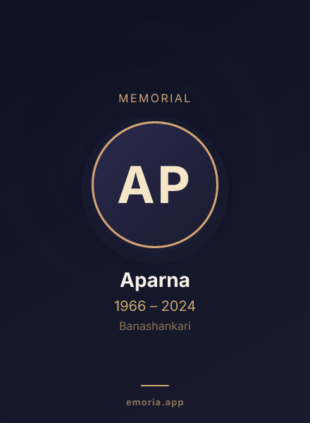 Memorial portrait of Aparna