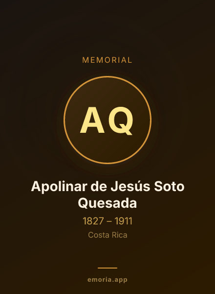 Memorial portrait of Apolinar de Jesús Soto Quesada