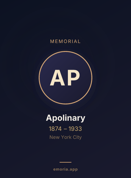 Memorial portrait of Apolinary