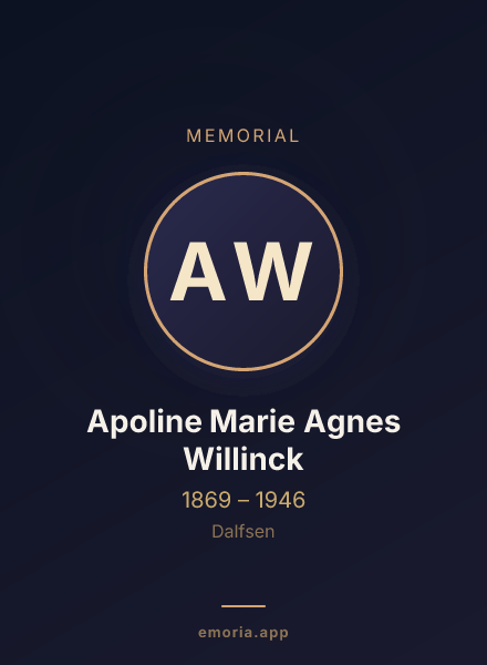 Memorial portrait of Apoline Marie Agnes Willinck