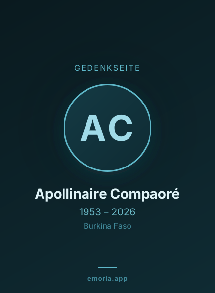 Gedenkportrait von Apollinaire Compaoré
