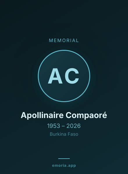 Memorial portrait of Apollinaire Compaoré