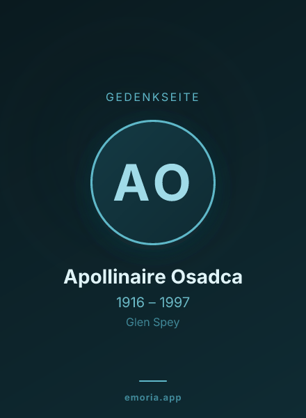 Gedenkportrait von Apollinaire Osadca