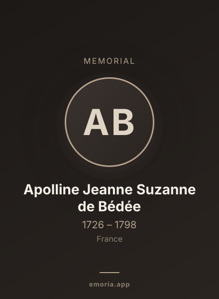 Memorial portrait of Apolline Jeanne Suzanne de Bédée