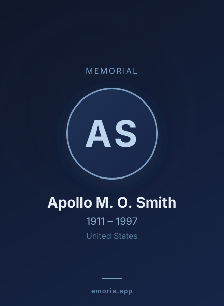 Memorial portrait of Apollo M. O. Smith
