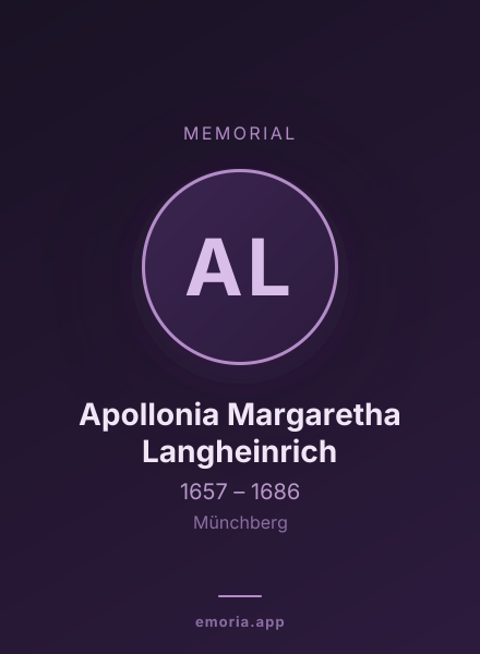 Memorial portrait of Apollonia Margaretha Langheinrich