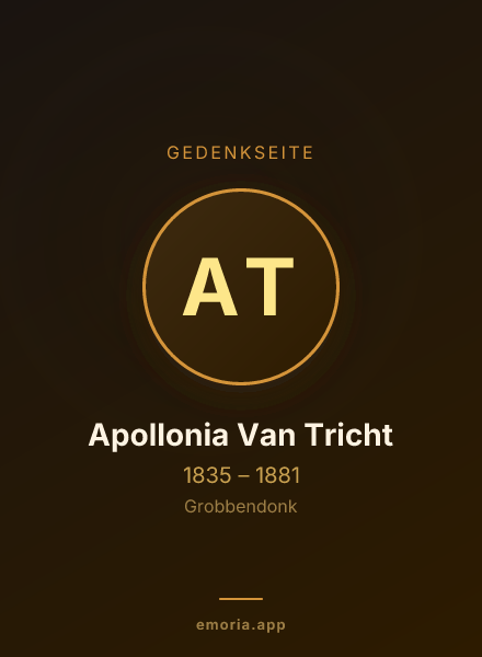 Gedenkportrait von Apollonia Van Tricht