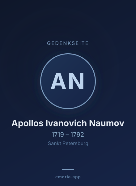 Gedenkportrait von Apollos Ivanovich Naumov