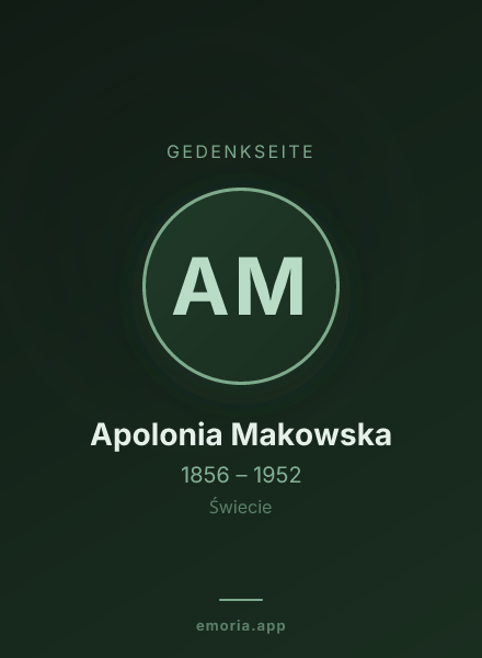Gedenkportrait von Apolonia Makowska