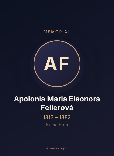 Memorial portrait of Apolonia Maria Eleonora Fellerová