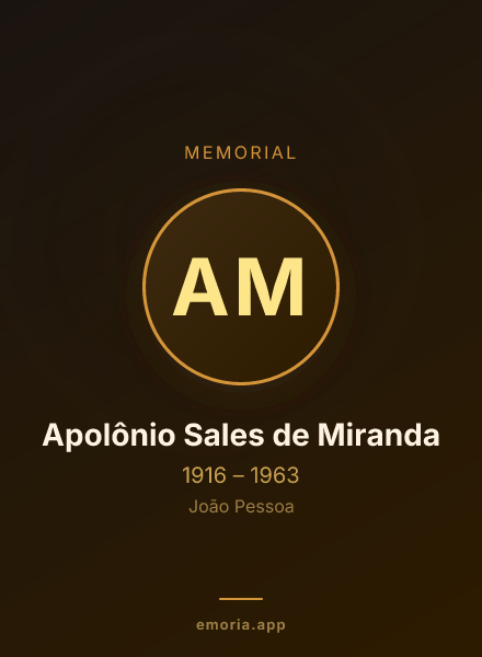 Memorial portrait of Apolônio Sales de Miranda