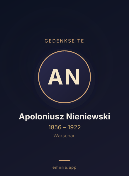 Gedenkportrait von Apoloniusz Nieniewski