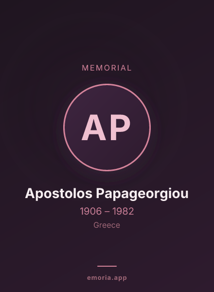 Memorial portrait of Apostolos Papageorgiou