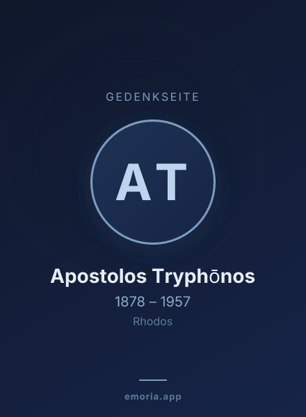 Gedenkportrait von Apostolos Tryphōnos