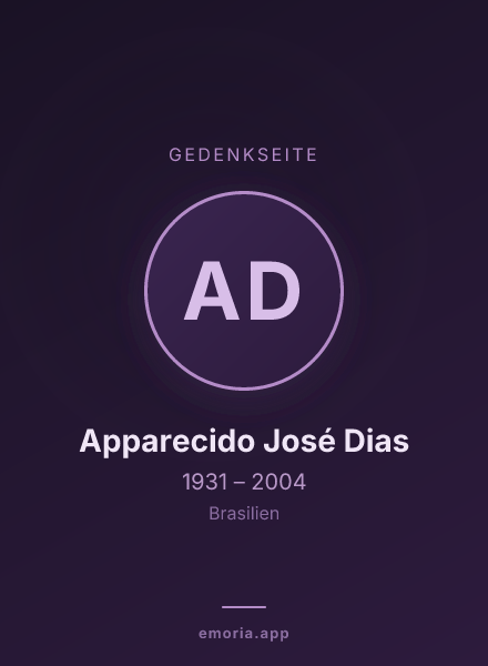 Gedenkportrait von Apparecido José Dias