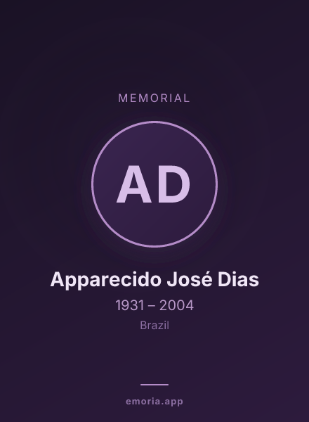 Memorial portrait of Apparecido José Dias