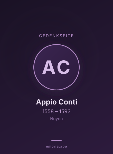 Gedenkportrait von Appio Conti