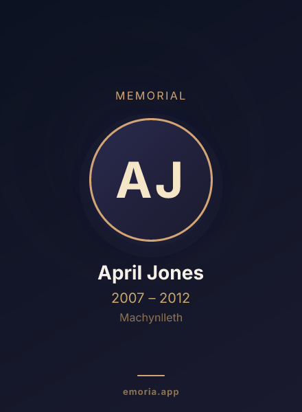 Memorial portrait of April Jones