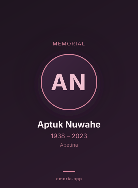 Memorial portrait of Aptuk Nuwahe