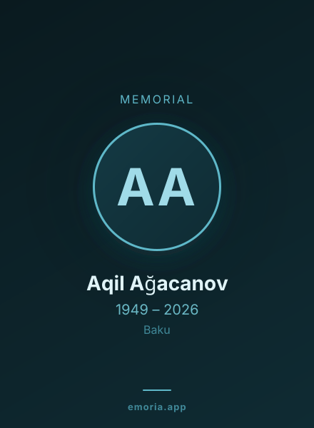 Memorial portrait of Aqil Ağacanov