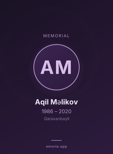 Memorial portrait of Aqil Məlikov