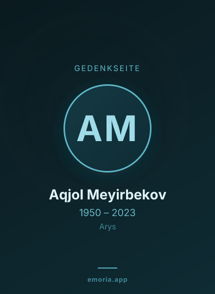 Gedenkportrait von Aqjol Meyirbekov
