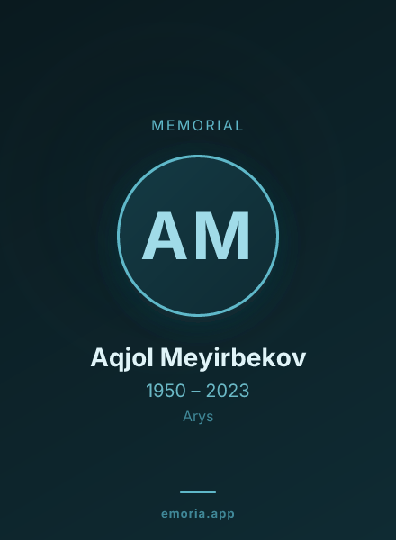 Memorial portrait of Aqjol Meyirbekov