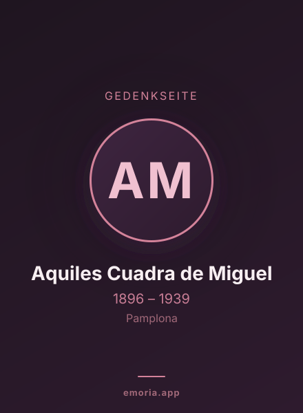 Gedenkportrait von Aquiles Cuadra de Miguel