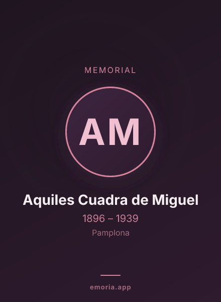 Memorial portrait of Aquiles Cuadra de Miguel