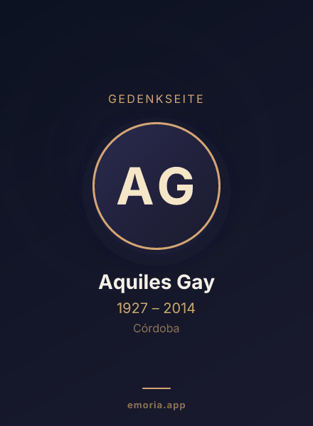 Gedenkportrait von Aquiles Gay