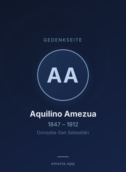 Gedenkportrait von Aquilino Amezua