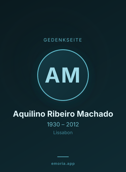 Gedenkportrait von Aquilino Ribeiro Machado