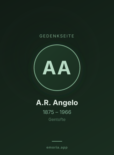Gedenkportrait von A.R. Angelo