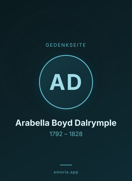 Gedenkportrait von Arabella Boyd Dalrymple