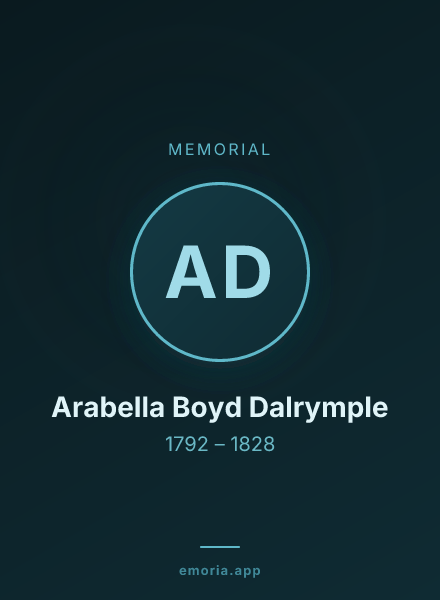 Memorial portrait of Arabella Boyd Dalrymple