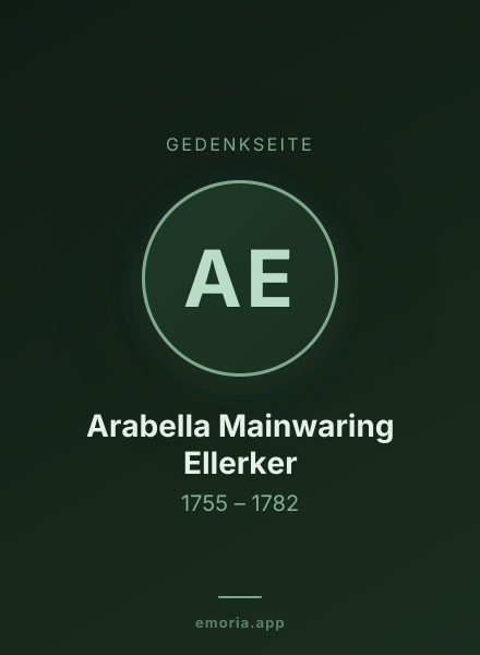 Gedenkportrait von Arabella Mainwaring Ellerker