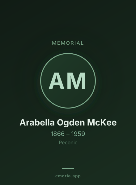 Memorial portrait of Arabella Ogden McKee