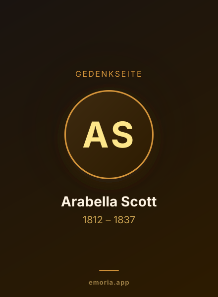 Gedenkportrait von Arabella Scott