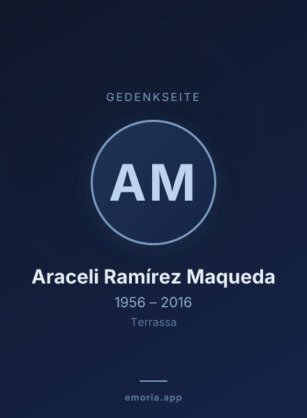 Gedenkportrait von Araceli Ramírez Maqueda