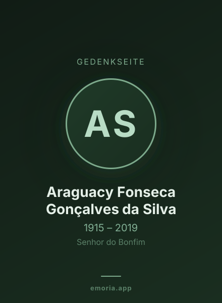 Gedenkportrait von Araguacy Fonseca Gonçalves da Silva