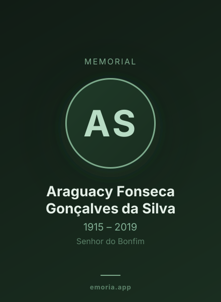 Memorial portrait of Araguacy Fonseca Gonçalves da Silva