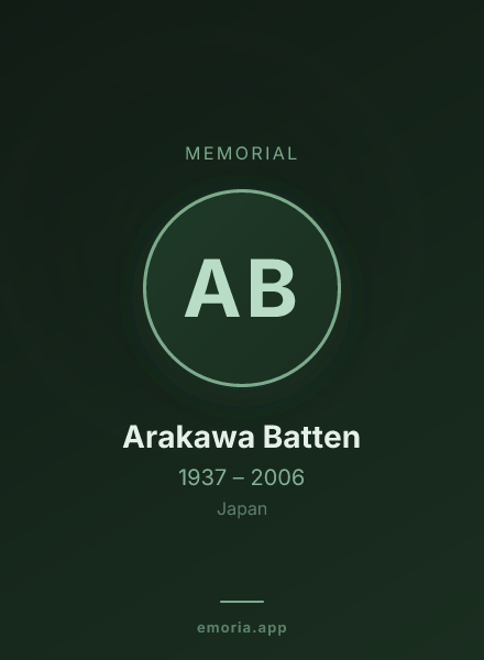 Memorial portrait of Arakawa Batten