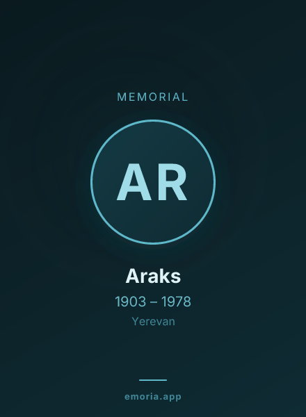 Memorial portrait of Araks