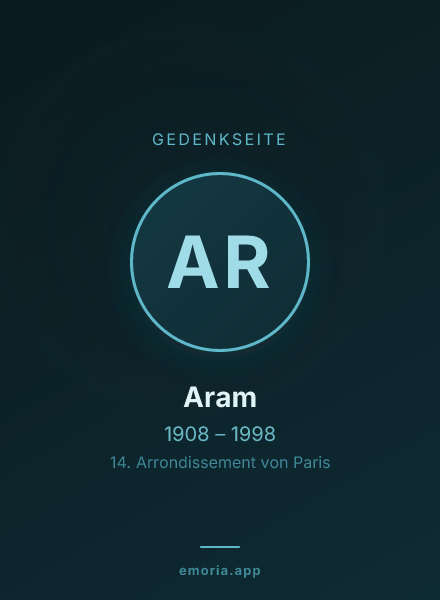 Gedenkportrait von Aram