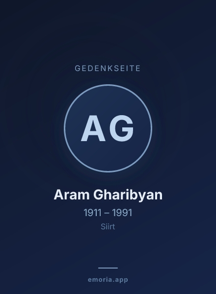 Gedenkportrait von Aram Gharibyan