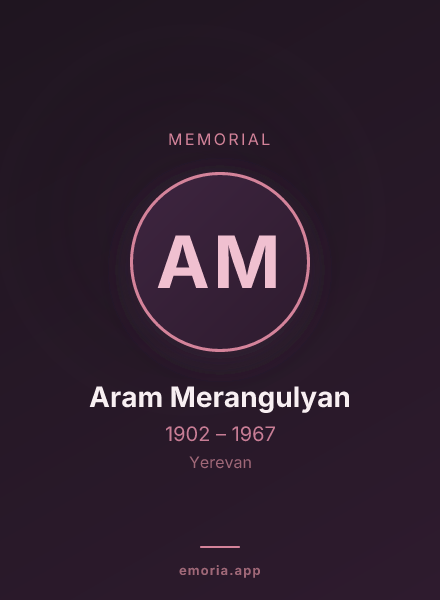 Memorial portrait of Aram Merangulyan